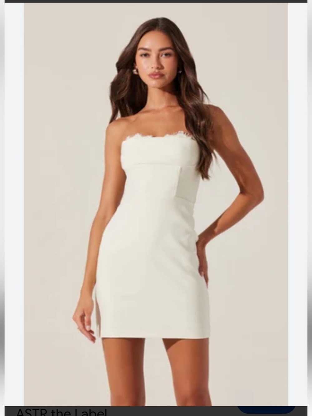 Lulu's White Ruffle-Hem Spaghetti Strap Mini Dress